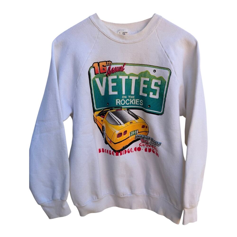 Vintage 16th Annual Vettes On The Rockies Corvette Sweatshirt Large USA L